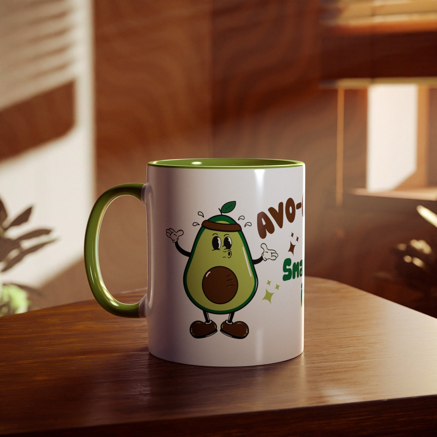 Avo-cardio Two-Tone Coffee Mugs, 11oz