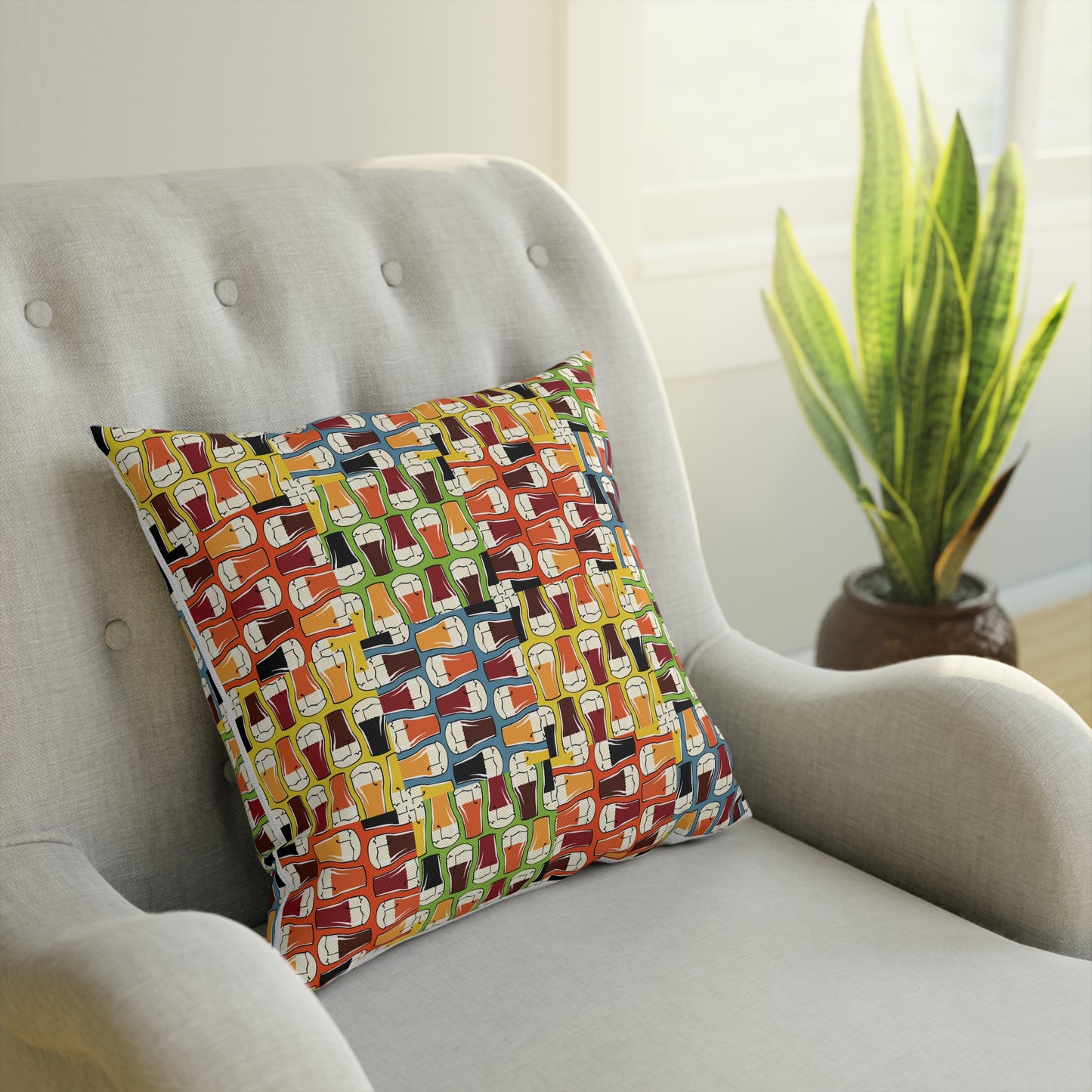 Retro Pop Art Beers Cushion