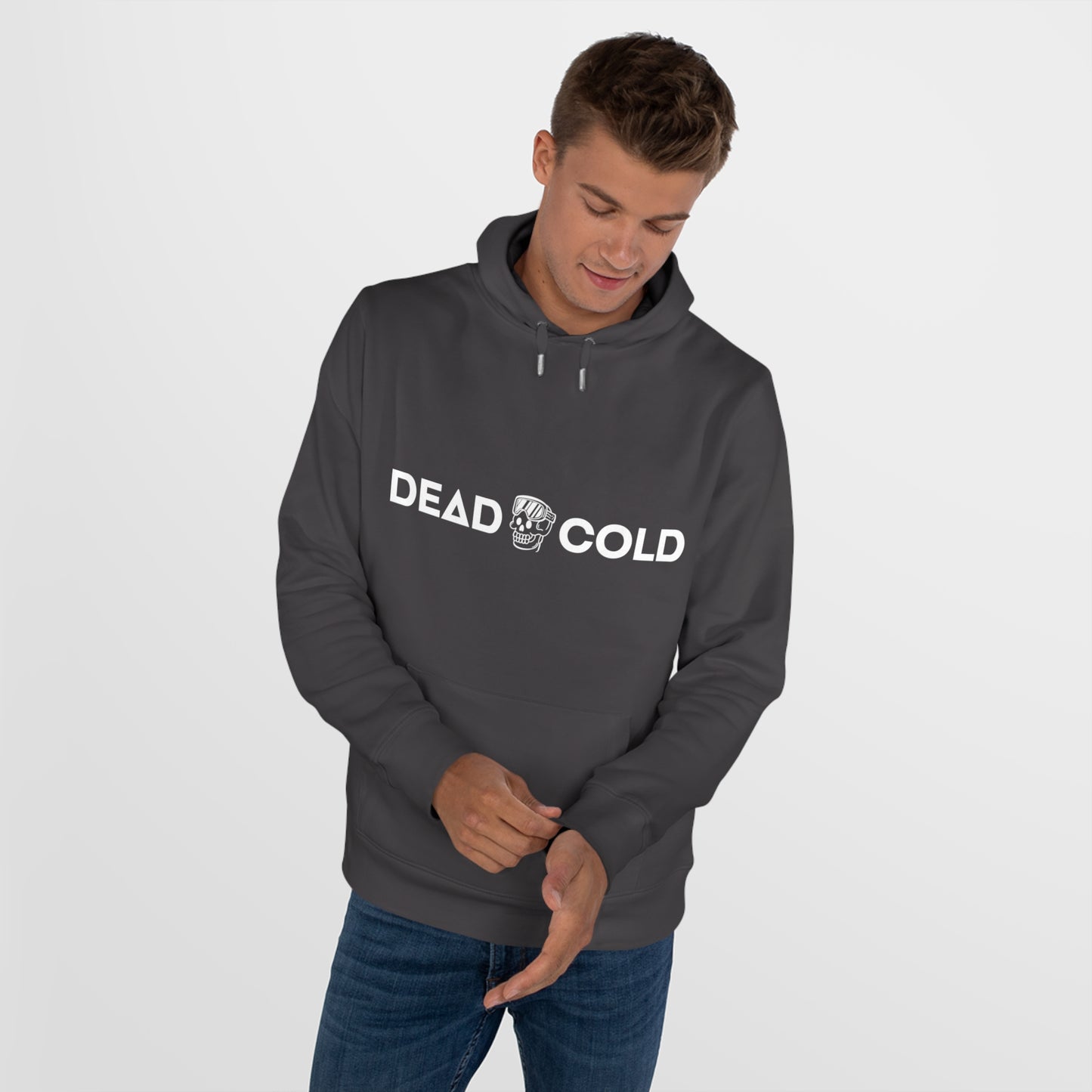 Dead Cold Hoodie — White Boneflake Hooded Sweatshirt