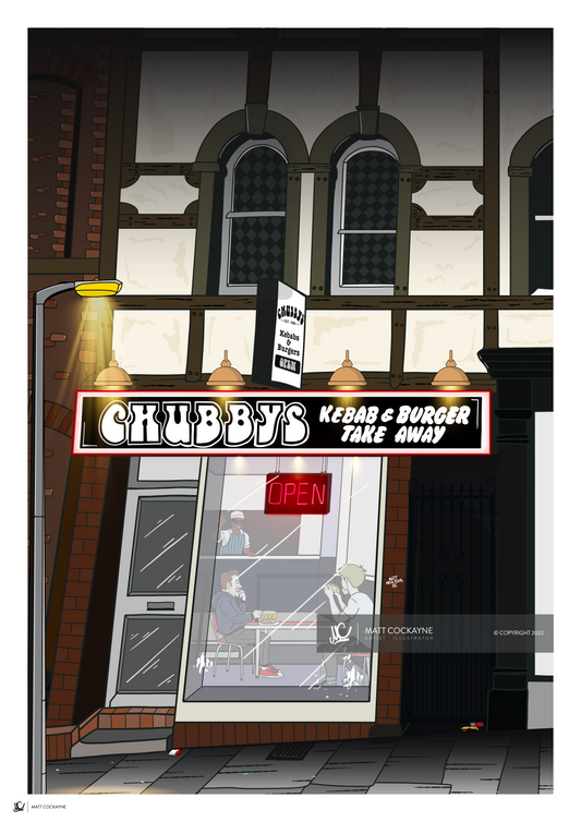 CHUBBY'S - Sheffield Prints - Wall Art - Poster - Print - Canvas - Illustration