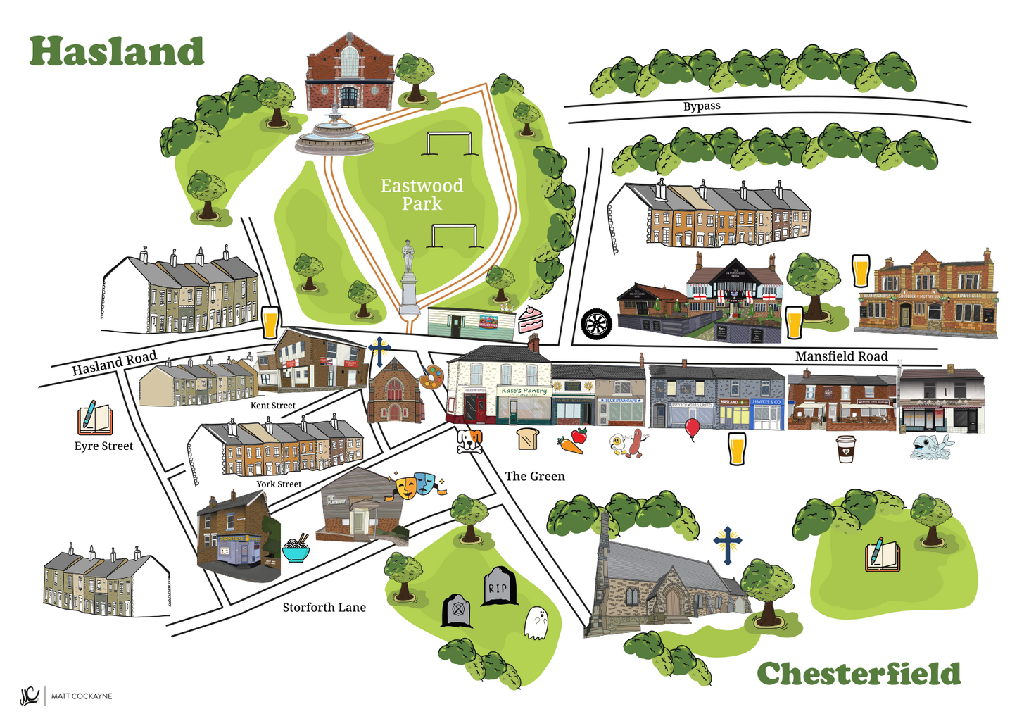 Hasland Map