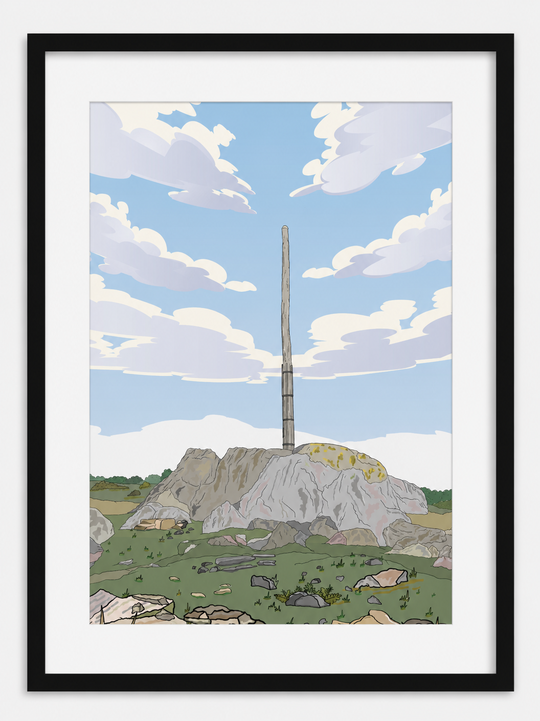 STANAGE POLE - Peak District Prints - Wall Art - Poster - Print - Canvas - Illustration
