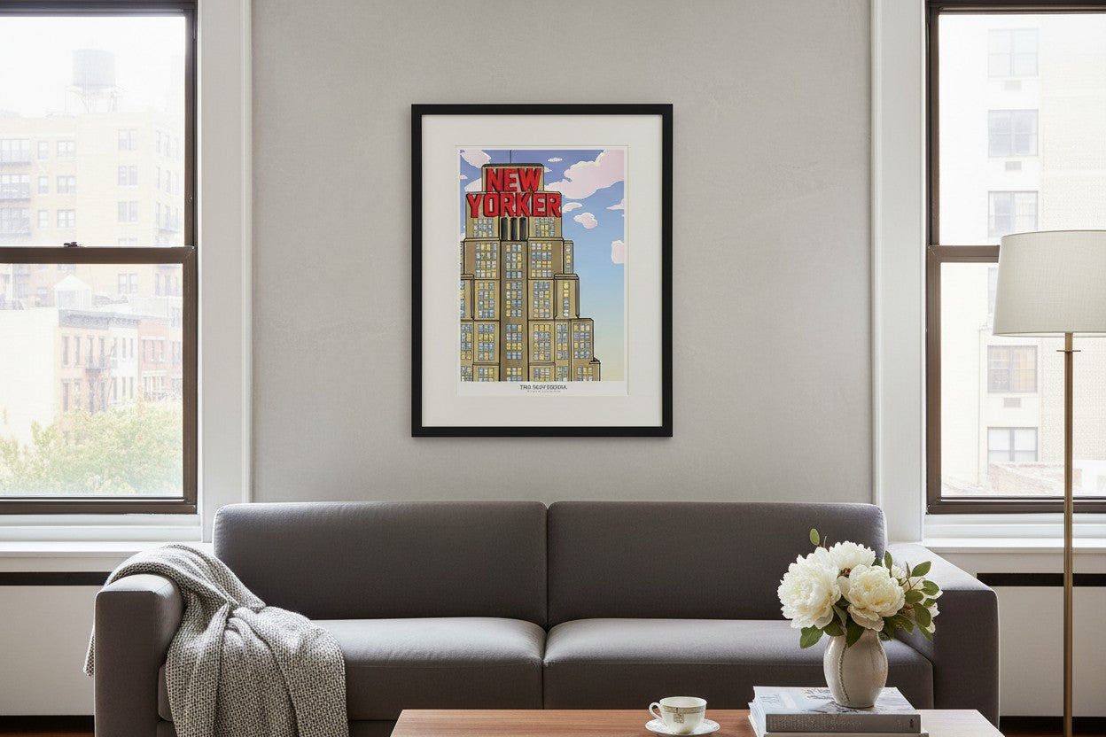 New Yorker Hotel Print, New York City Skyline Wall Art, NYC Architecture Poster, Urban Illustration, NYC Travel Art, Modern Cityscape Gift (Copy)
