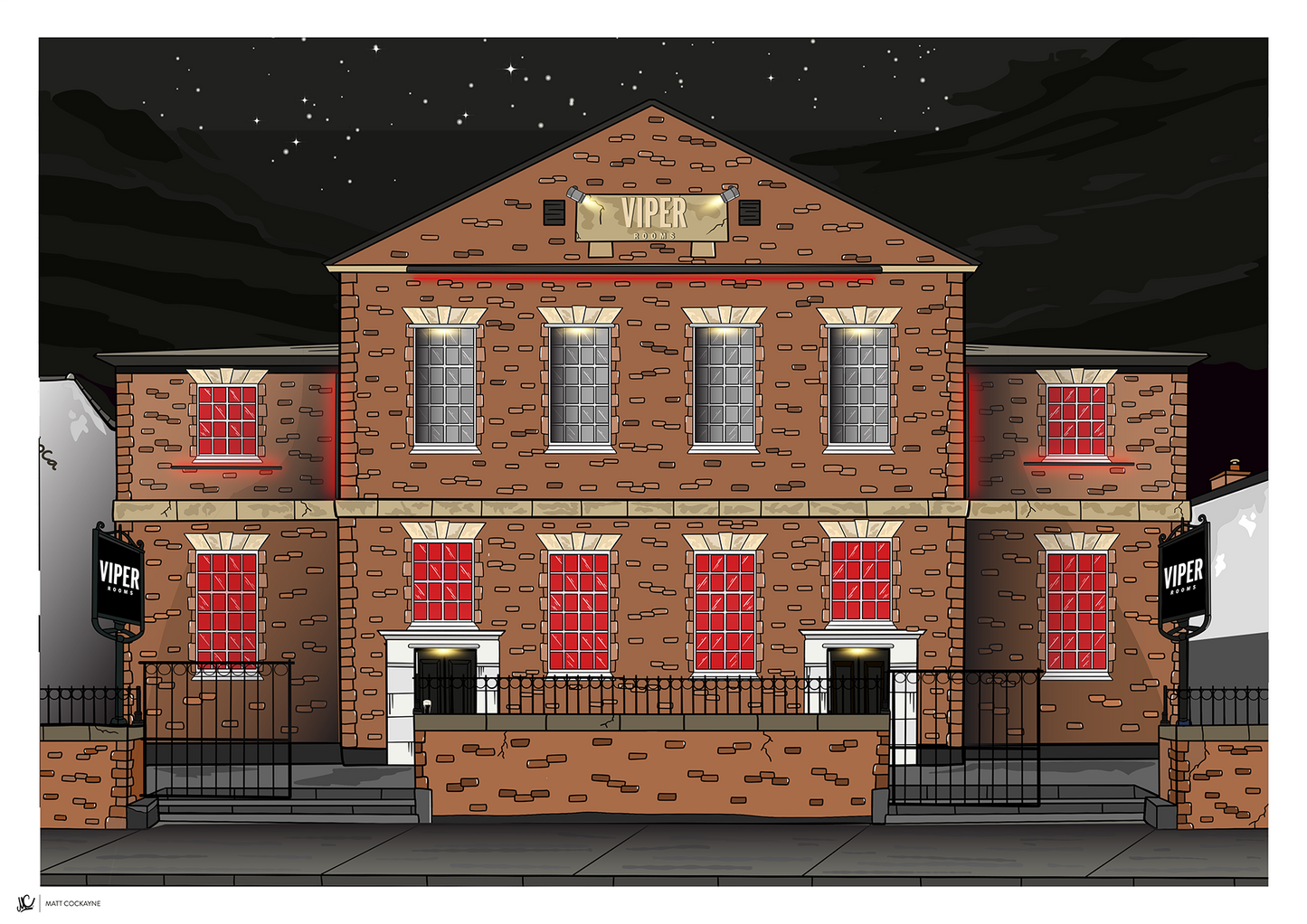 VIPER ROOMS - Sheffield Prints - Wall Art - Poster - Print - Canvas - Illustration