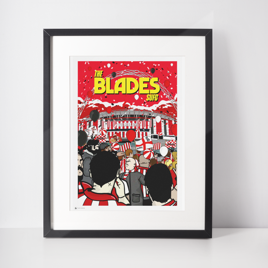 Sheffield United Wembley Print | The Blades - Wembley Special Edition | SUFC Blades Art | Championship Play-Off Final 2025