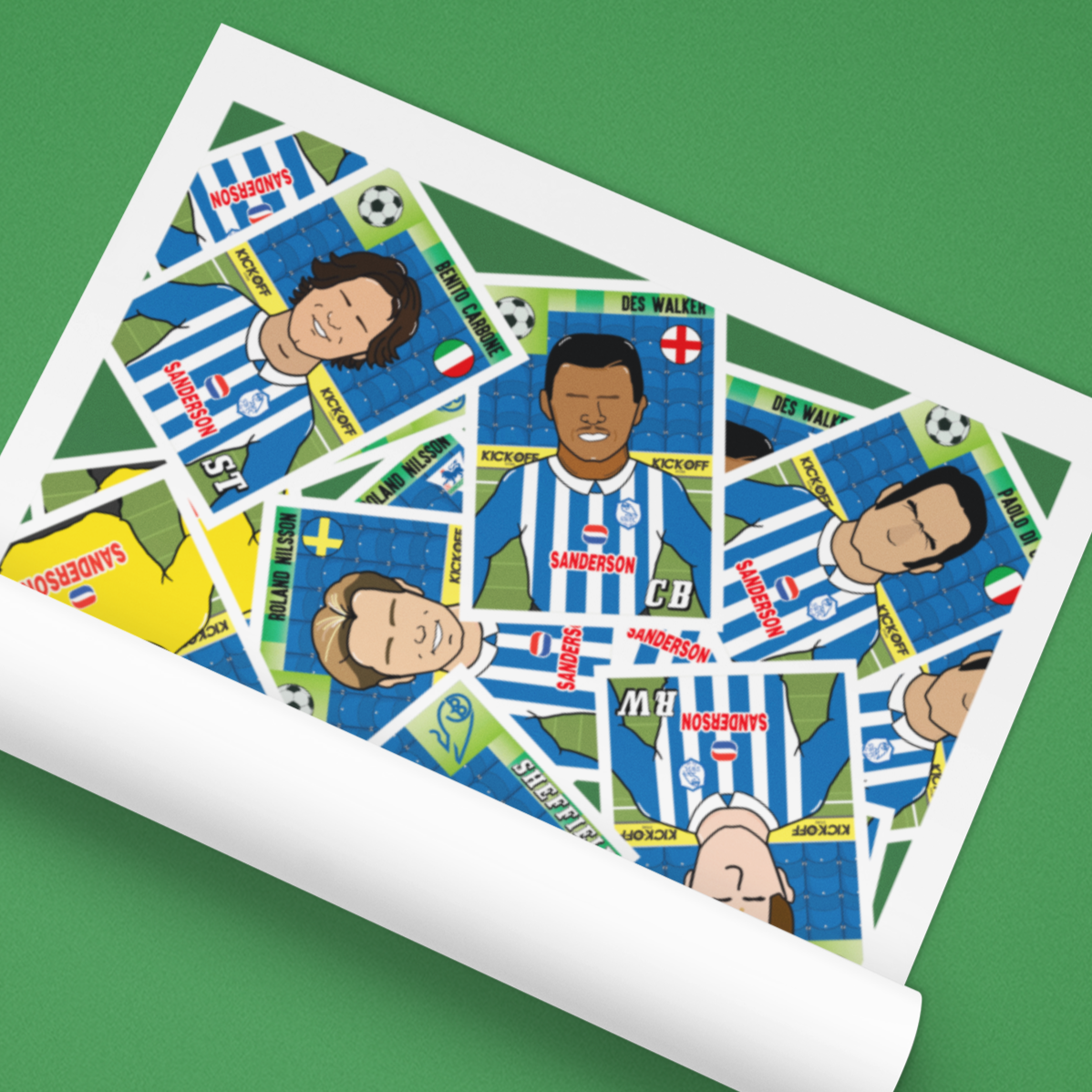 Sheffield Wednesday Panini Sticker Swaps Artwork – Limited Edition Signed Print