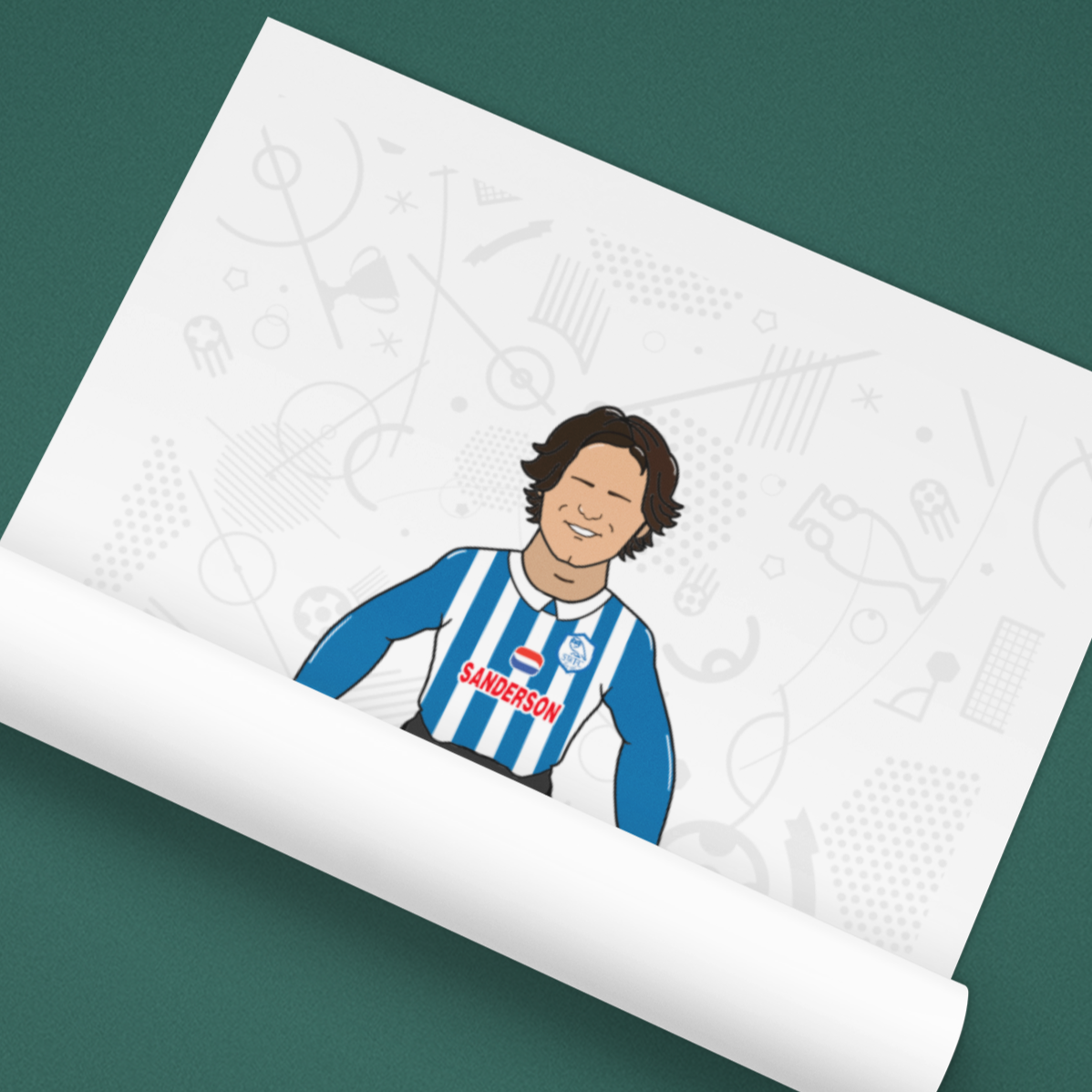 Benito Carbone Retro Subbuteo Artwork – Sheffield Wednesday Legend Print