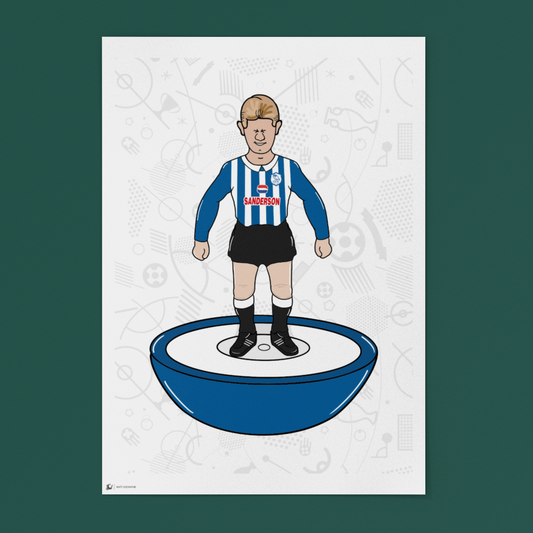 Nigel Worthington Retro Subbuteo Artwork – Sheffield Wednesday Legend Print