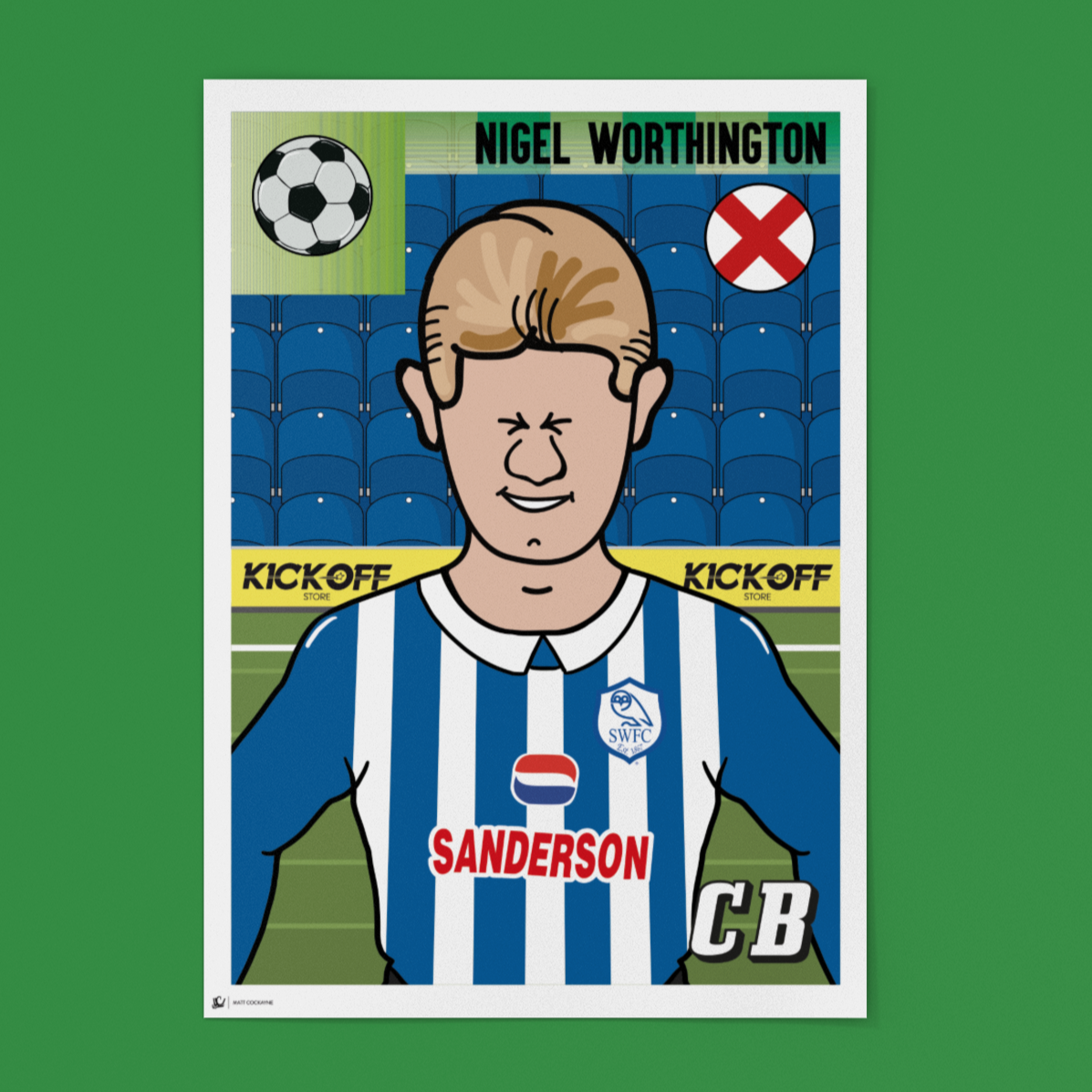 Nigel Worthington Sheffield Wednesday Panini Sticker – Retro Collectible