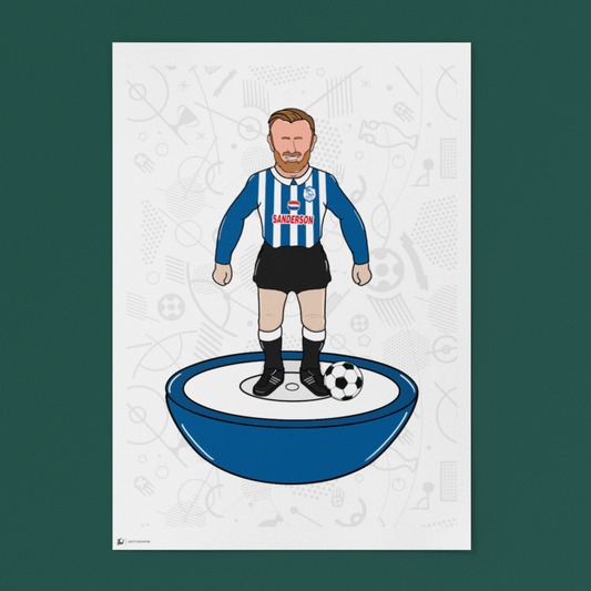Barry Bannan Retro Subbuteo Artwork – Sheffield Wednesday Captain Print