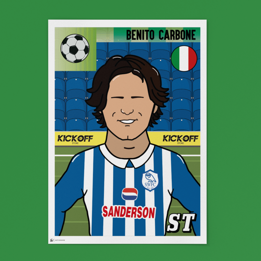 Benito Carbone Sheffield Wednesday Panini Sticker – Retro Collectible