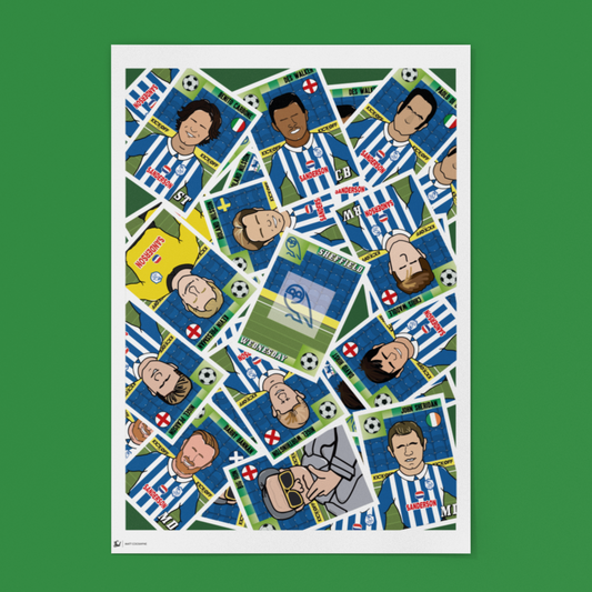 Sheffield Wednesday Panini Sticker Swaps Artwork – Limited Edition Signed Print