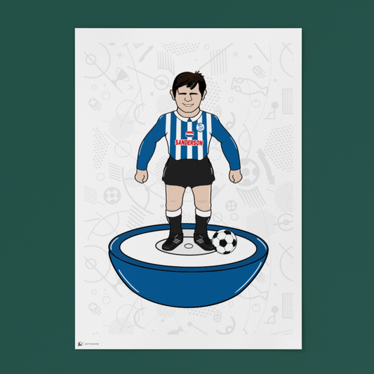 David Hirst Retro Subbuteo Artwork – Sheffield Wednesday Legend Print