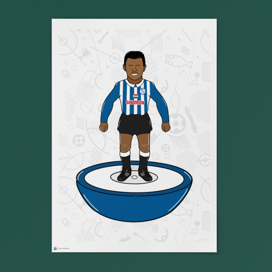 Des Walker Retro Subbuteo Artwork – Sheffield Wednesday Legend Print