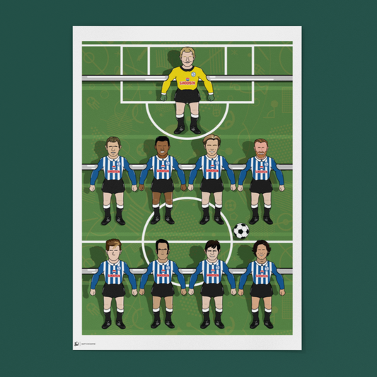 Sheffield Wednesday Retro Table Football Artwork – Featuring Club Legends