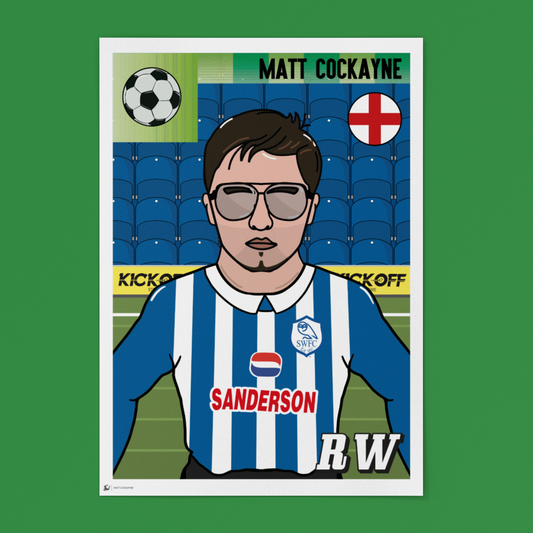 Personalised Footy Sticker Artwork – Commission Your Own Retro Print