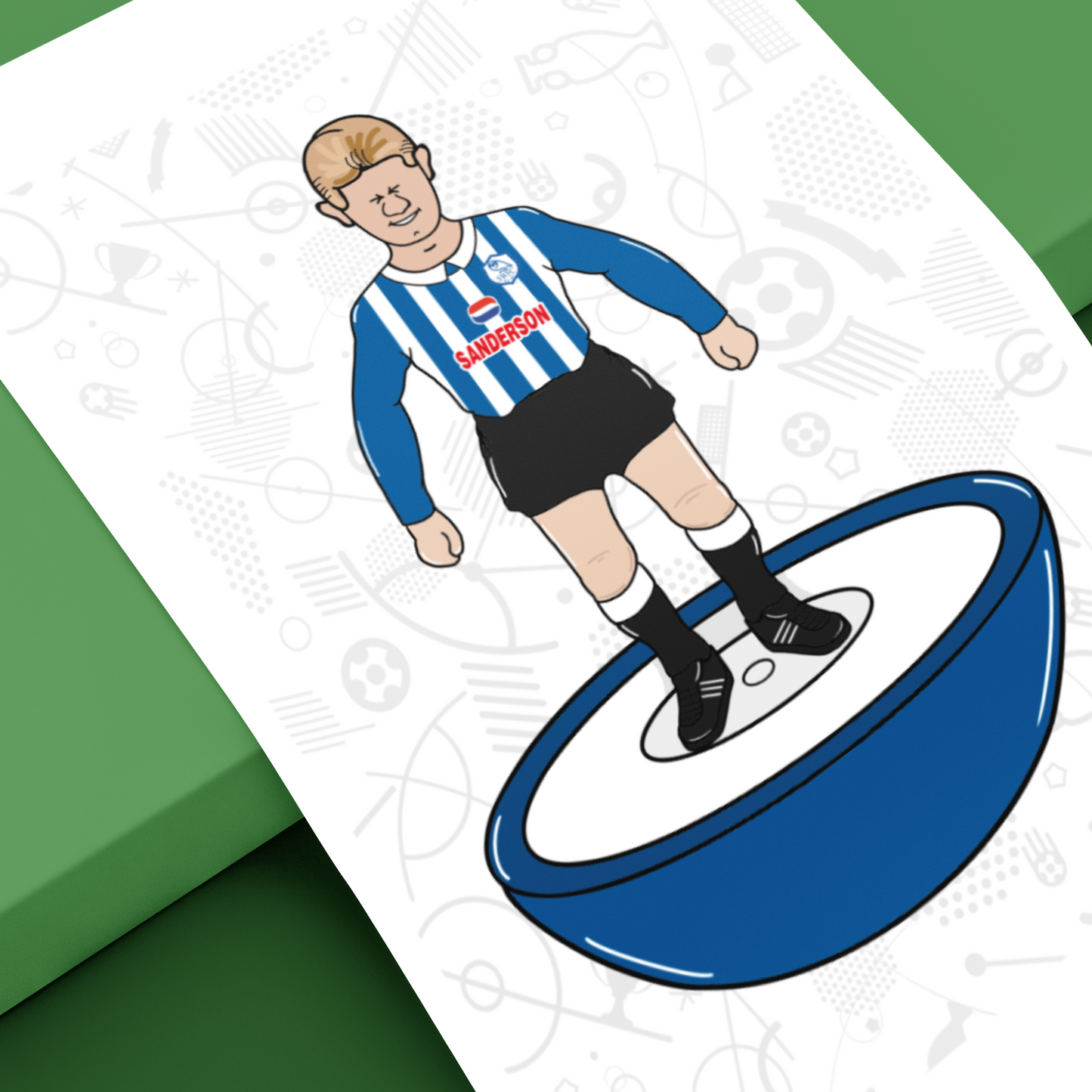 Nigel Worthington Retro Subbuteo Artwork – Sheffield Wednesday Legend Print