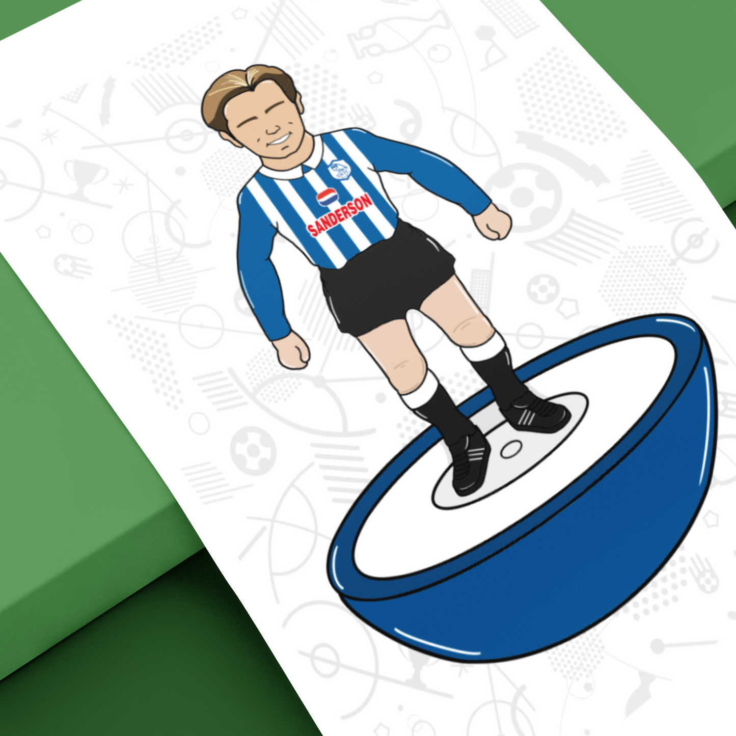 Roland Nilsson Retro Subbuteo Artwork – Sheffield Wednesday Legend Print