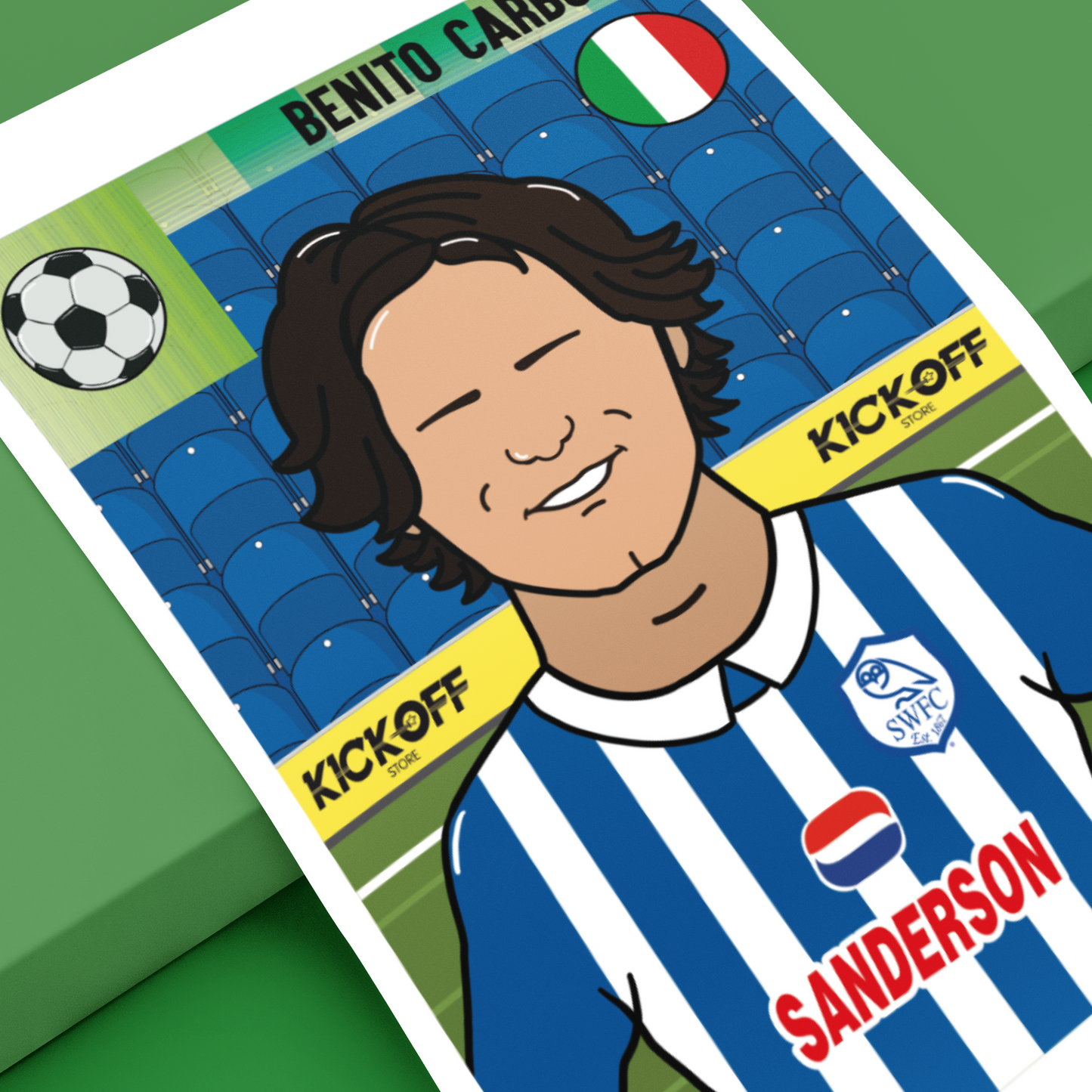 Benito Carbone Sheffield Wednesday Panini Sticker – Retro Collectible
