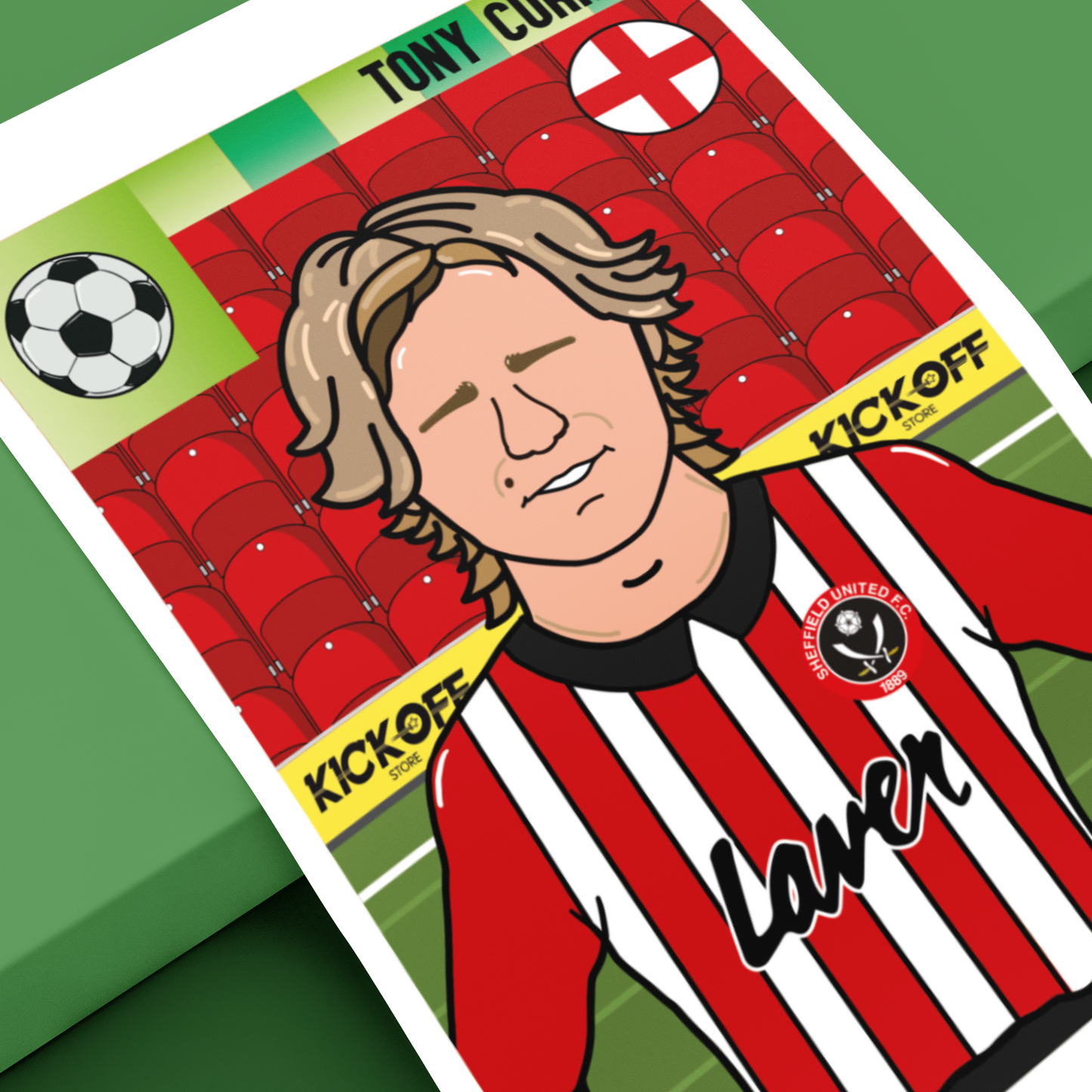 Tony Currie – Sheffield United Panini-Style Print (Retro Collectible)