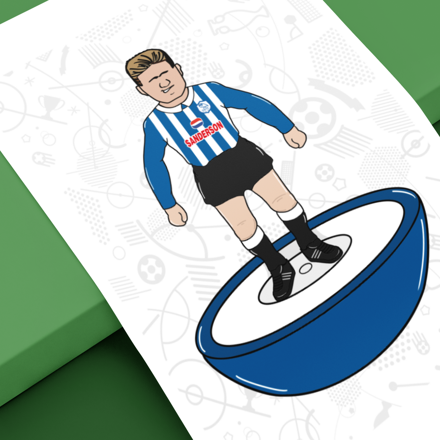 Nigel Pearson Retro Subbuteo Artwork – Sheffield Wednesday Legend Print