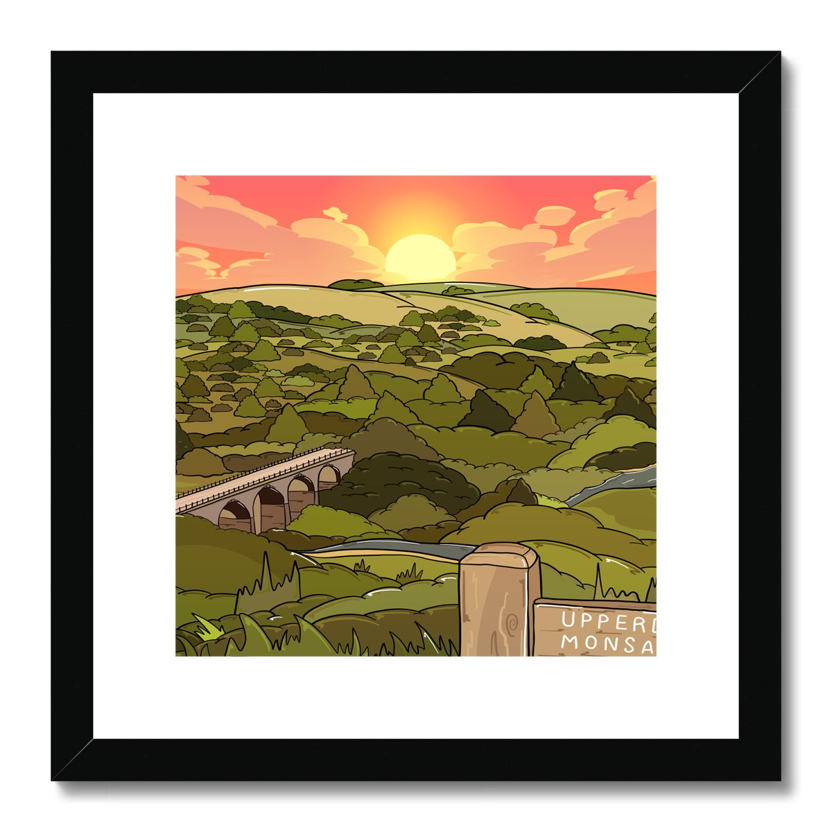 Monsal Head - Into the sunset Framed & Mounted Print