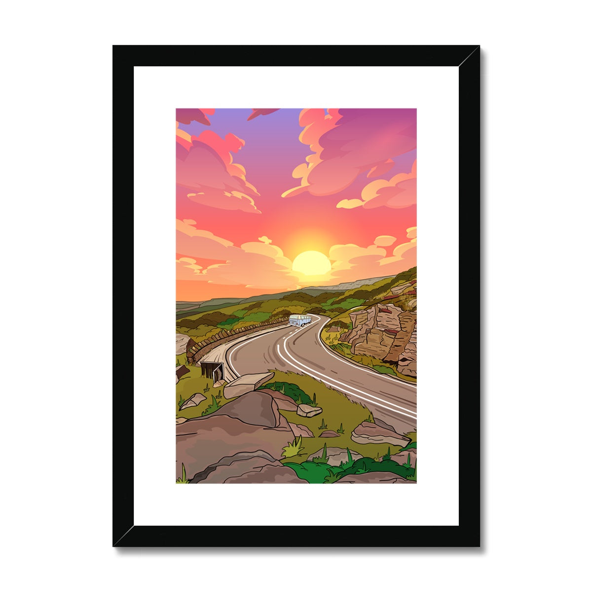 Surprise View - Into the sunset Framed & Mounted Print
