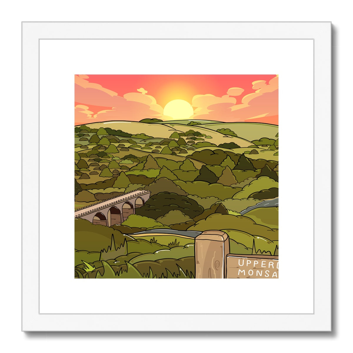 Monsal Head - Into the sunset Framed & Mounted Print