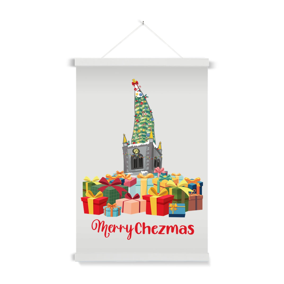 Merry Chezmas Fine Art Print with Hanger
