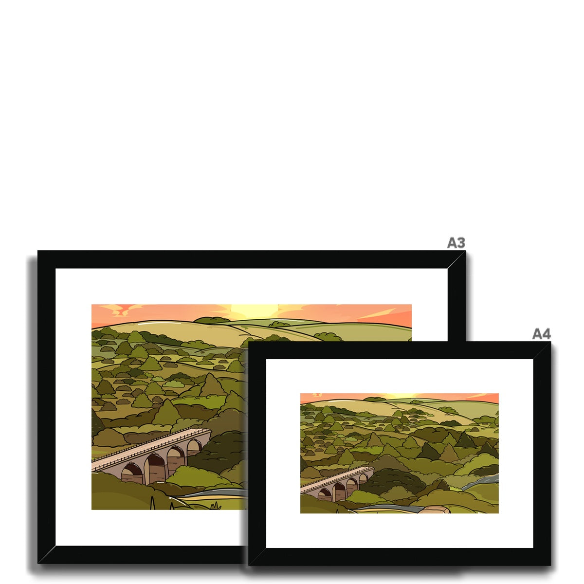 Monsal Head - Into the sunset Framed & Mounted Print