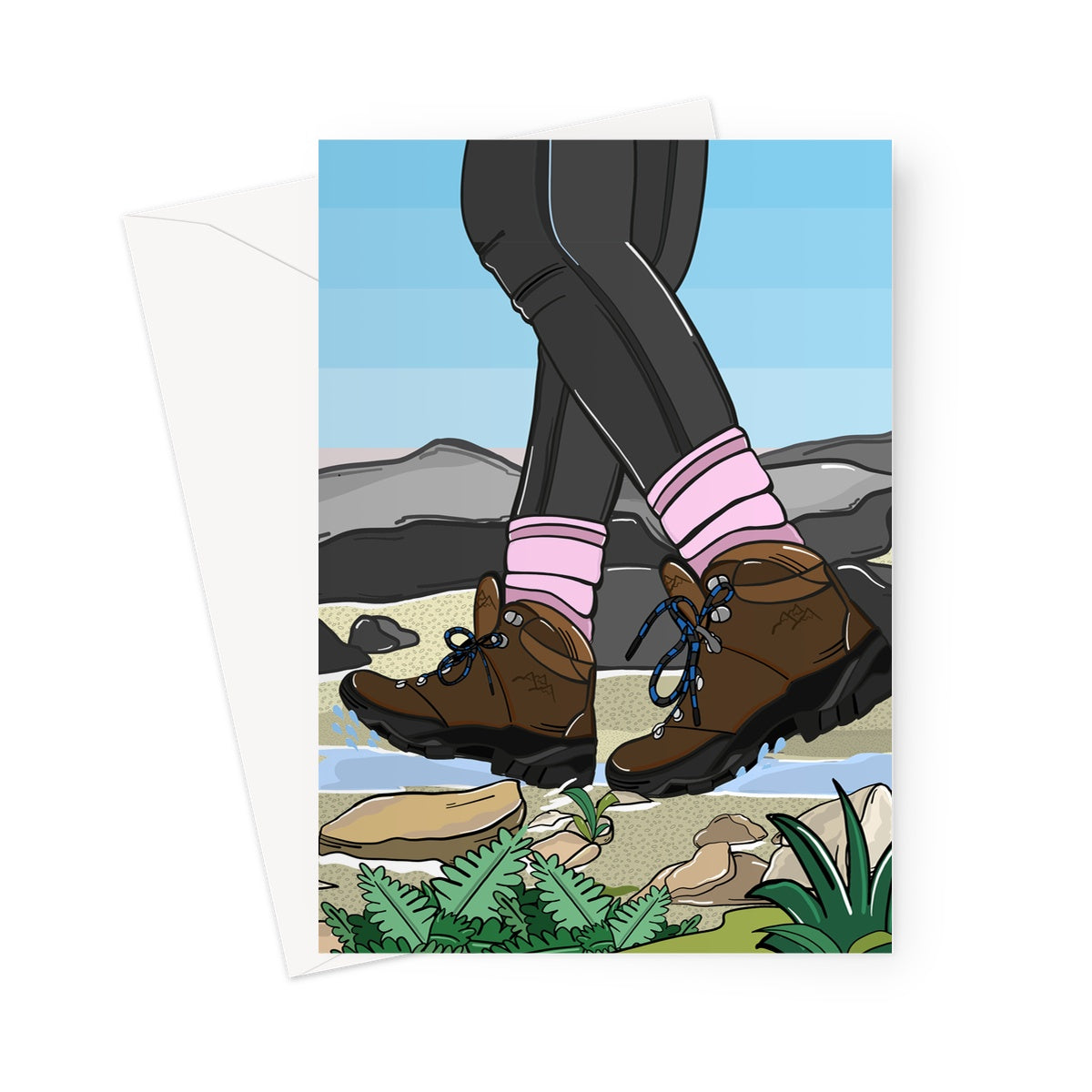 A Hike in the Peaks Greeting Card