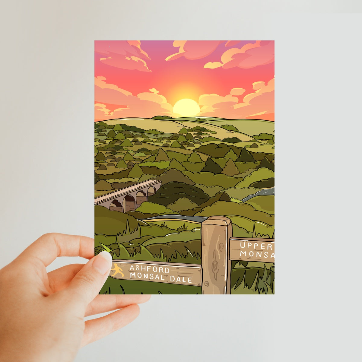 Monsal Head - Into the sunset Classic Postcard