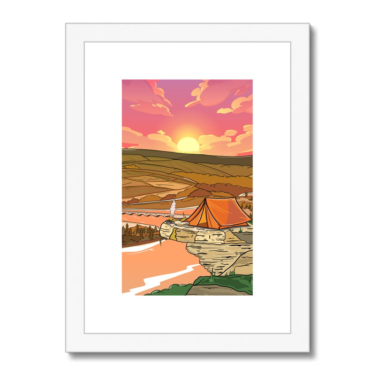 Bamford Edge - Into the sunset Framed & Mounted Print
