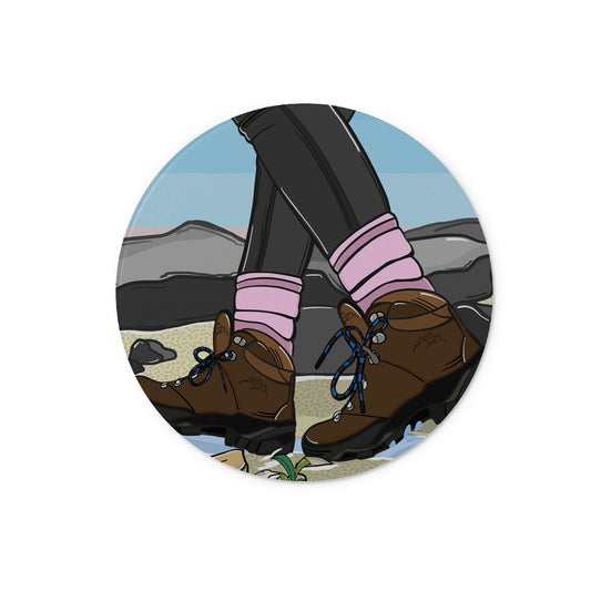 A Hike in the Peaks Glass Chopping Board