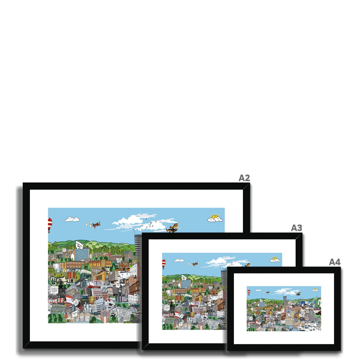 The Sheffield Scene Framed & Mounted Print