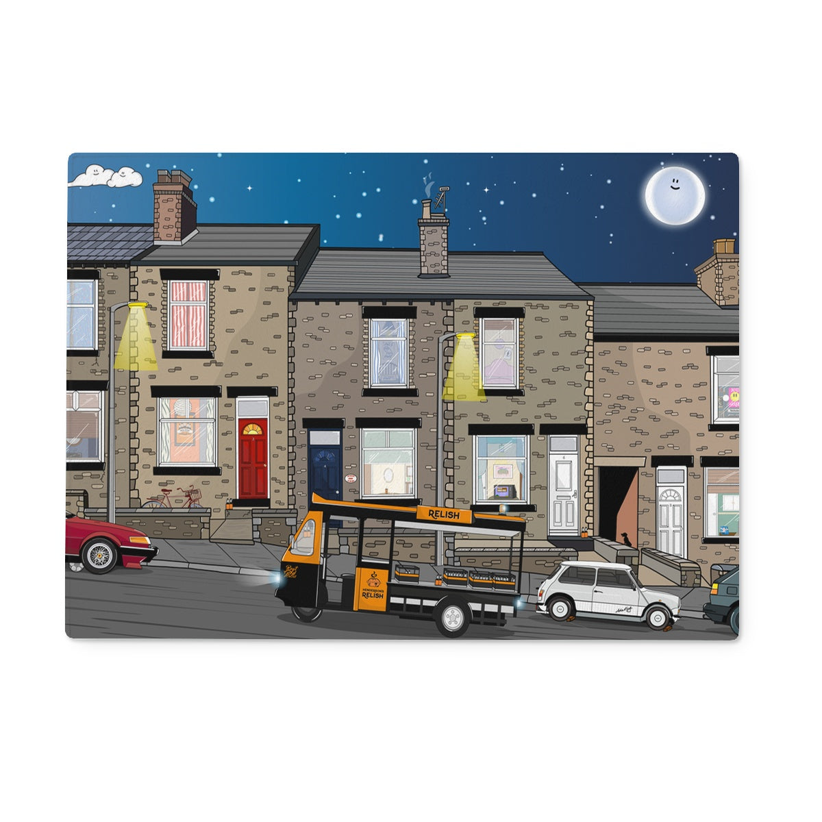 Fuelling Sheff Glass Chopping Board