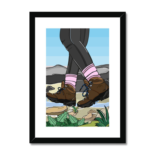 A Hike in the Peaks Framed & Mounted Print
