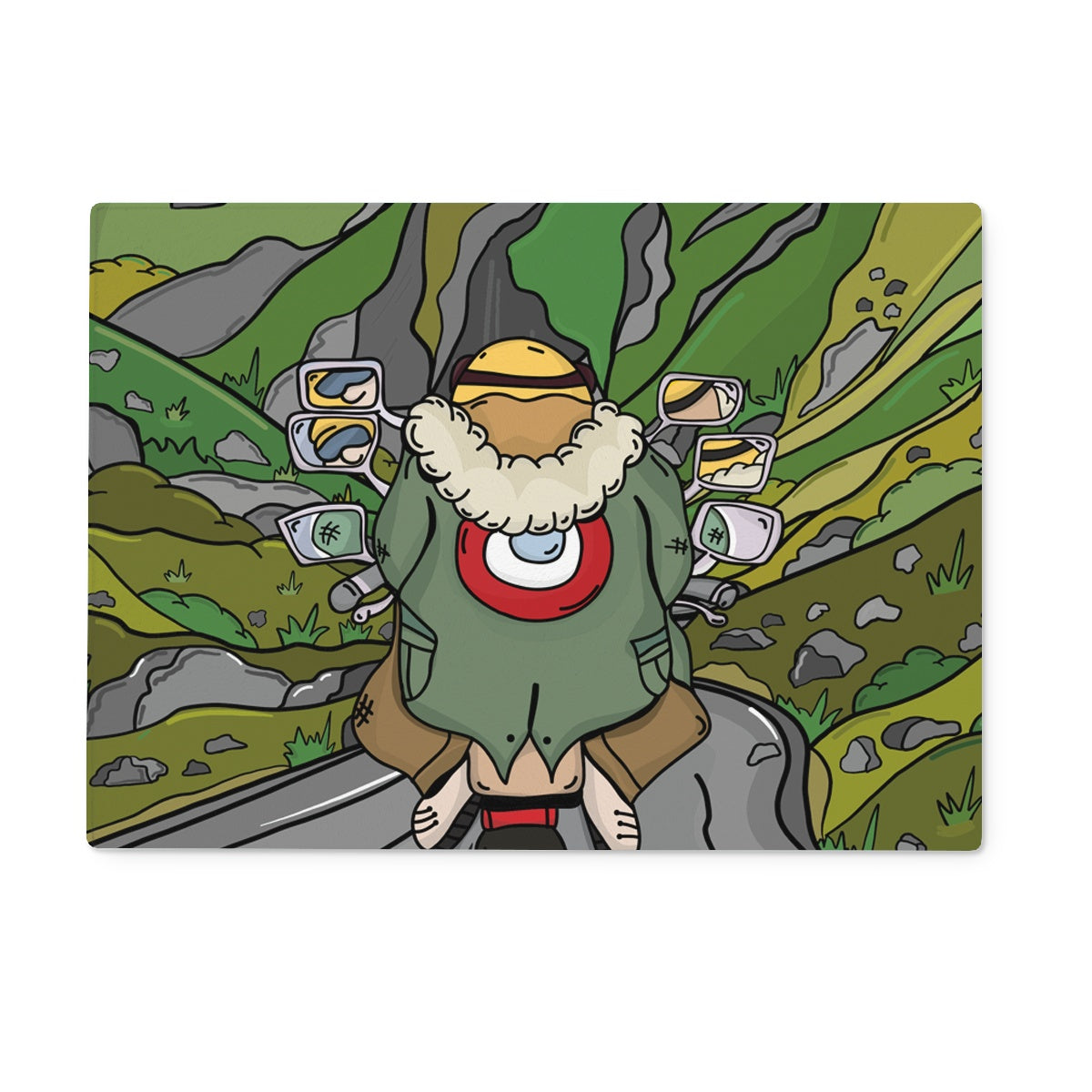 Winnats Pass Glass Chopping Board
