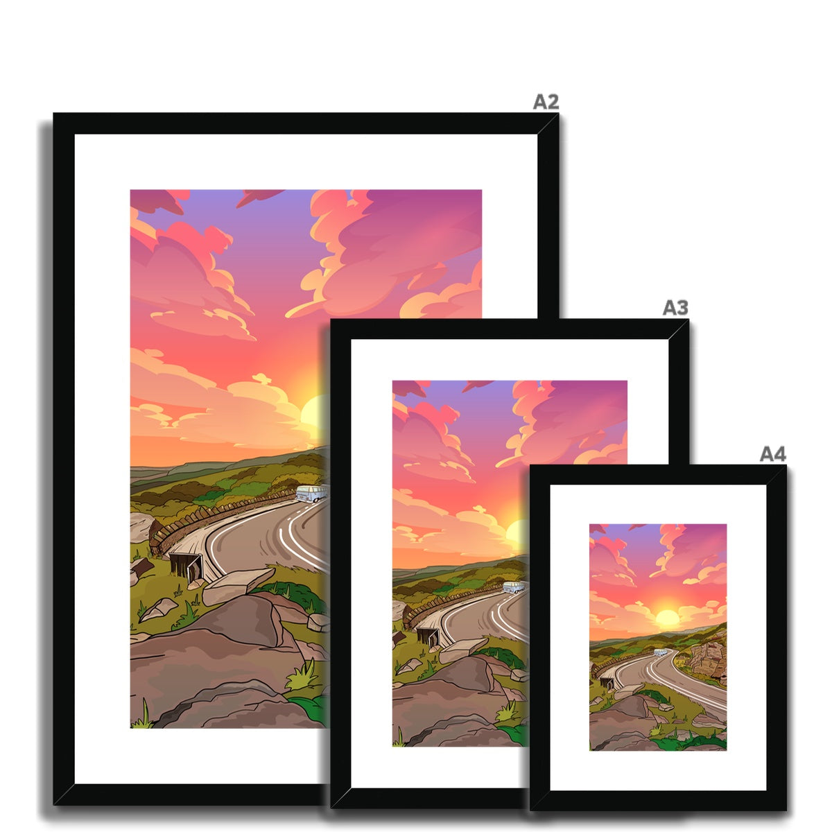 Surprise View - Into the sunset Framed & Mounted Print