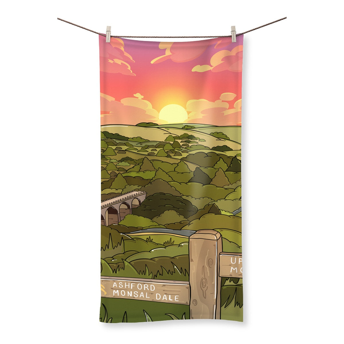 Monsal Head - Into the sunset Towel