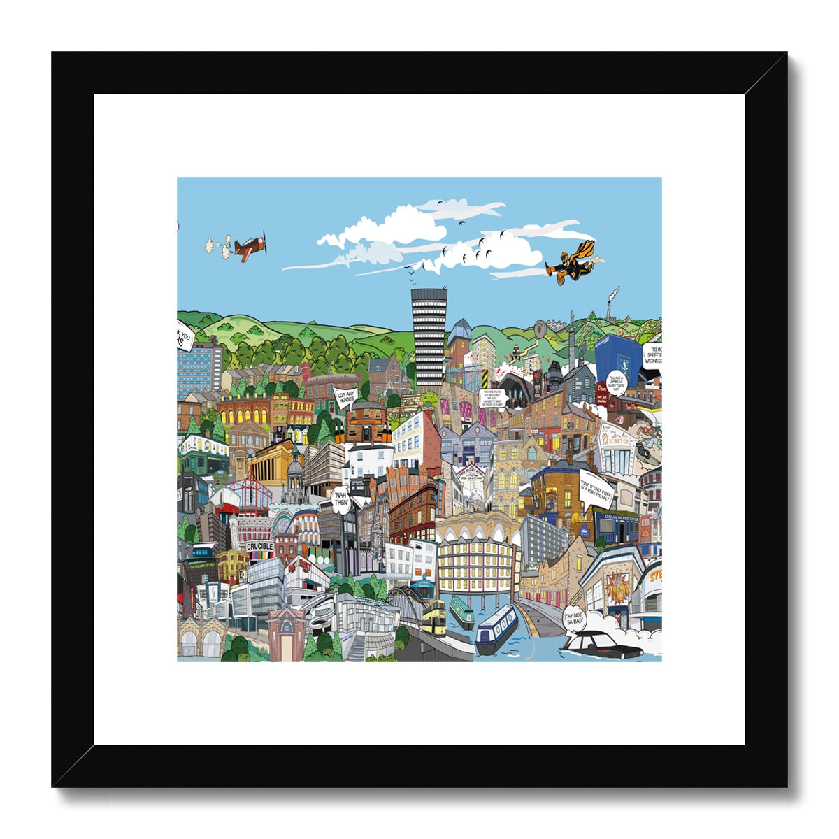 The Sheffield Scene Framed & Mounted Print