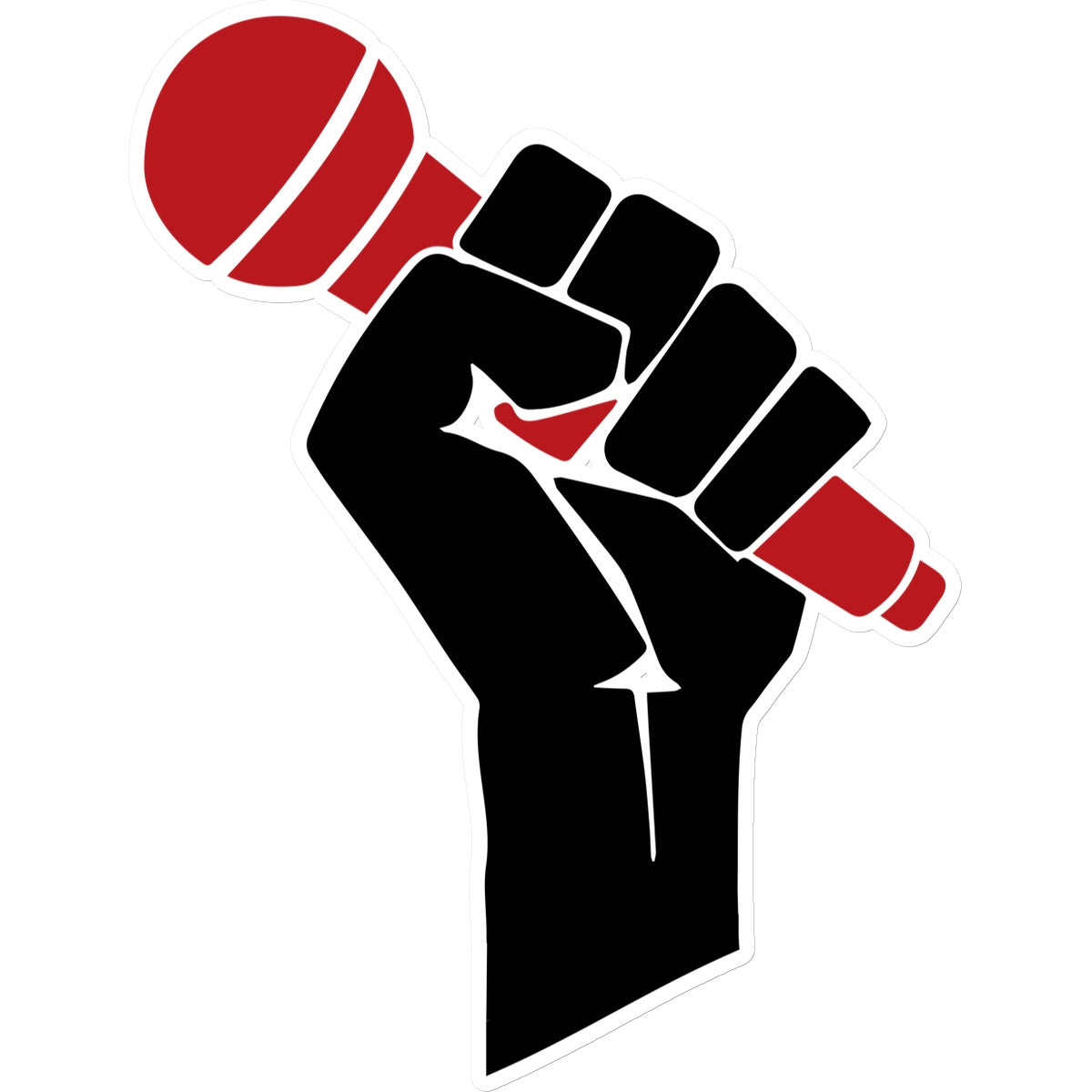 POWER TO THE MIC Sticker