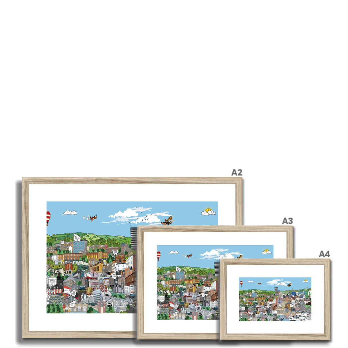 The Sheffield Scene Framed & Mounted Print