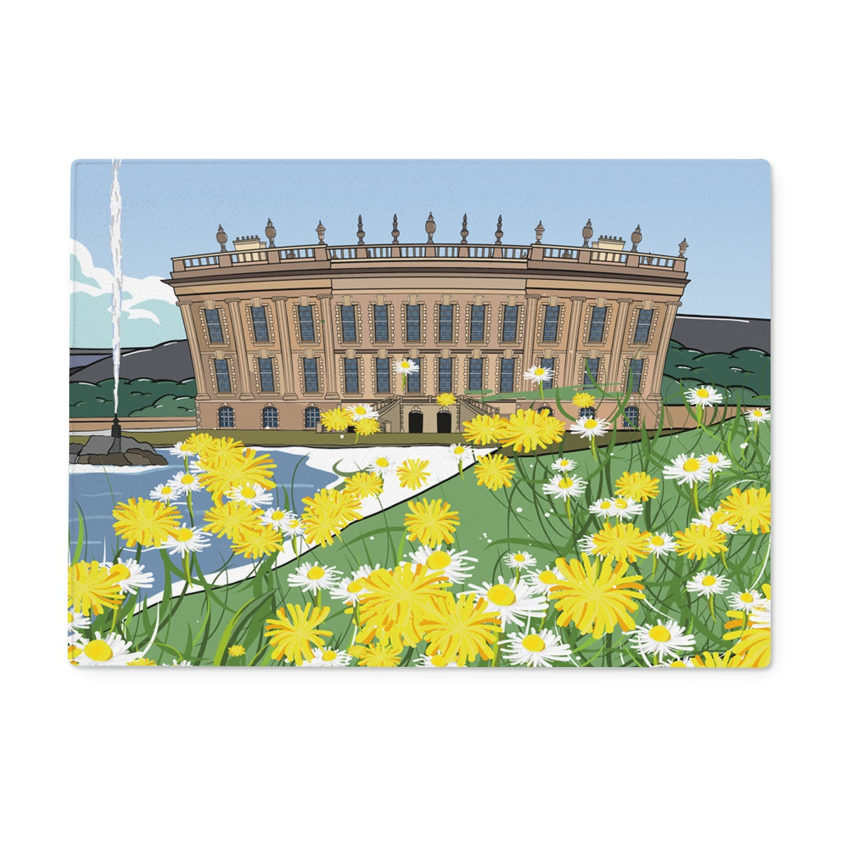 Chatsworth - In Bloom Glass Chopping Board