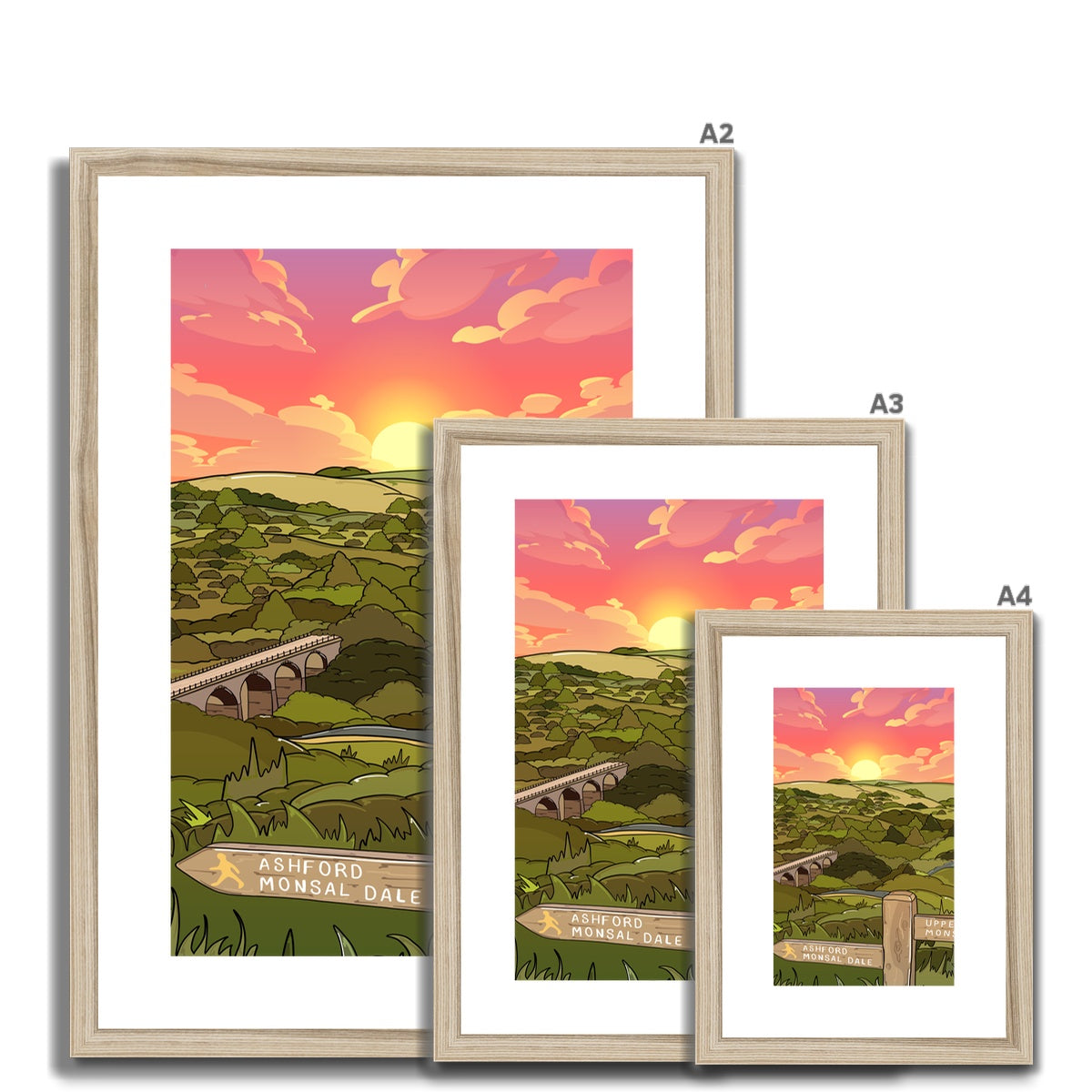 Monsal Head - Into the sunset Framed & Mounted Print