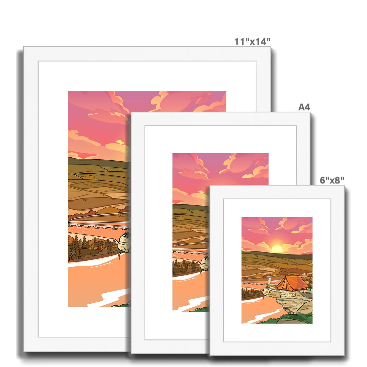 Bamford Edge - Into the sunset Framed & Mounted Print