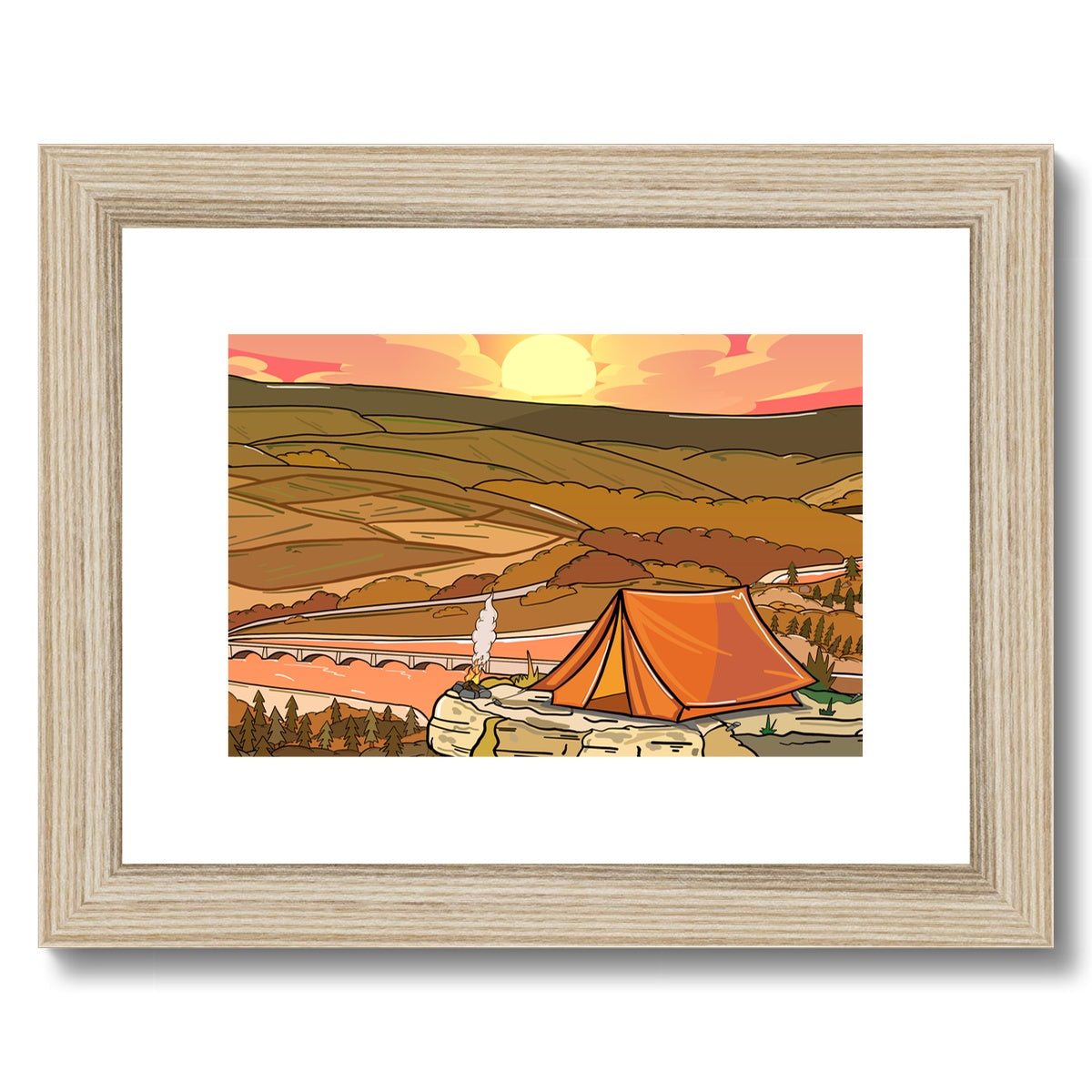 Bamford Edge - Into the sunset Framed & Mounted Print