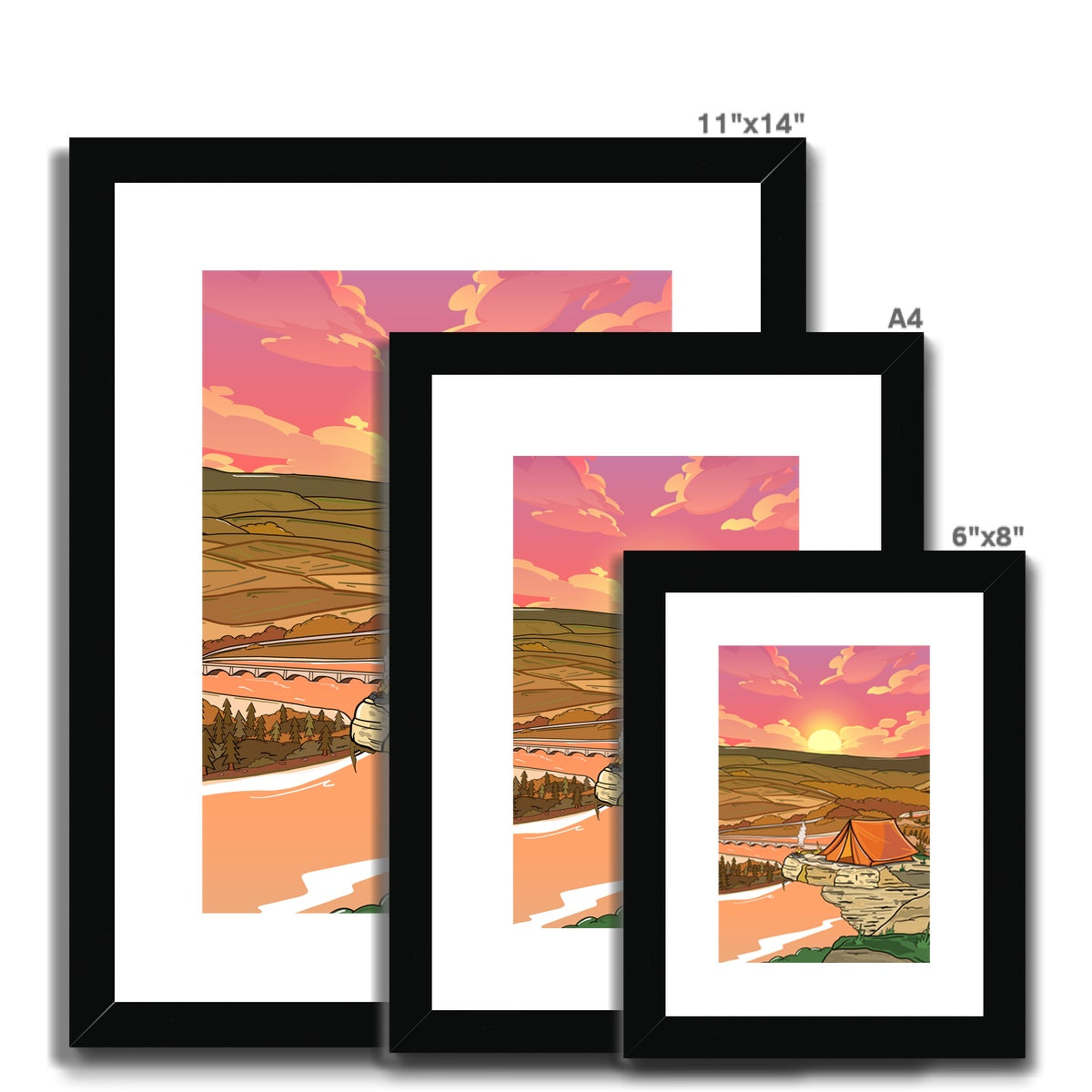 Bamford Edge - Into the sunset Framed & Mounted Print