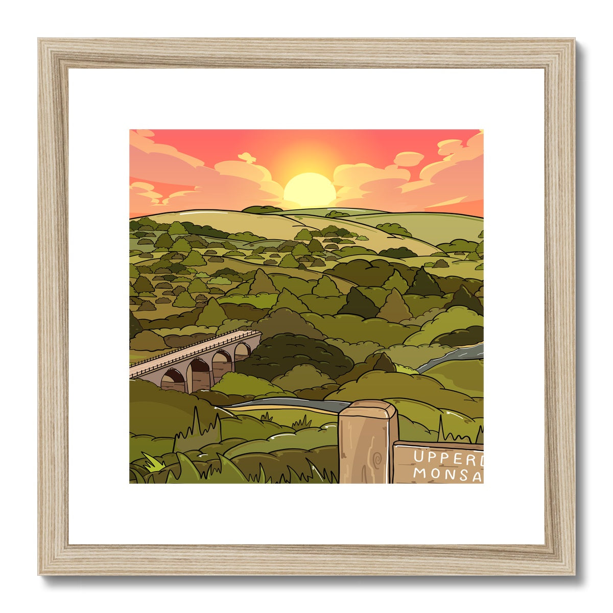Monsal Head - Into the sunset Framed & Mounted Print