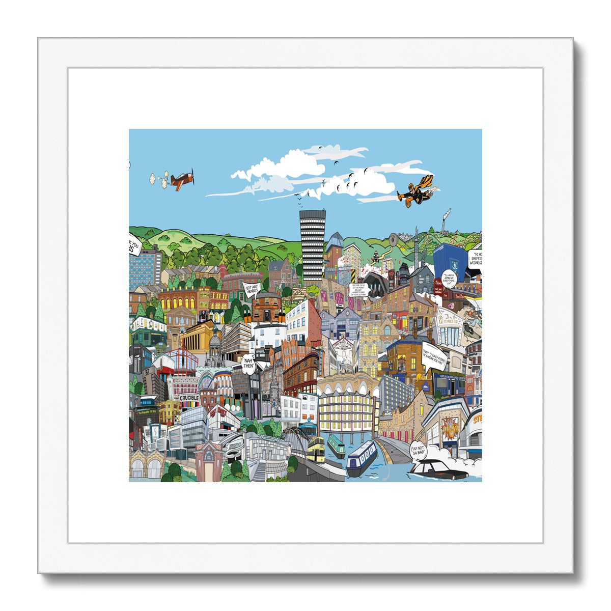The Sheffield Scene Framed & Mounted Print